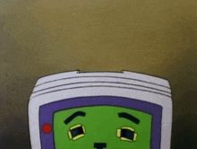 a cartoon drawing of a computer monitor with a smiley face on it