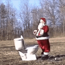 Santa Toilet GIF - Santa Toilet Explosion GIFs