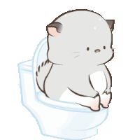 a drawing of a cat sitting on a toilet with chinese writing