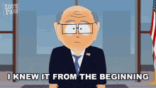 I Knew It From The Beginning Mr Garrison GIF - I Knew It From The Beginning Mr Garrison South Park GIFs