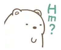 a drawing of a bear with the word " he " written below it