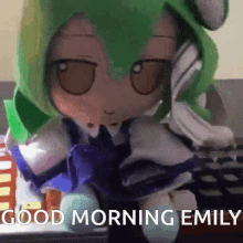 Good Morning Emily GIF - Good Morning Emily Sanae Kochiya GIFs