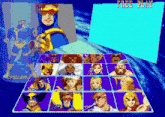 a free play screen with a bunch of characters