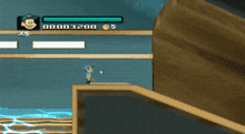 a video game shows a monkey with a score of 00023200