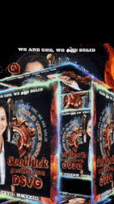 a poster that says " good luck greetings from dsvg "