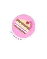 a groupcards.io logo with a slice of cake