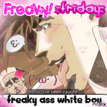 a picture of a man with his tongue out and the words freaky fridays on the bottom