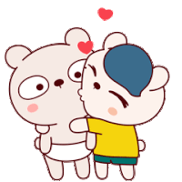 Kisses Cute Couple Sticker