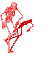 spooky skeleton red skeleton