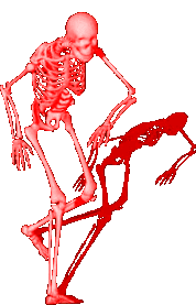 Spooky Skeleton Sticker - Spooky Skeleton Red Skeleton Stickers