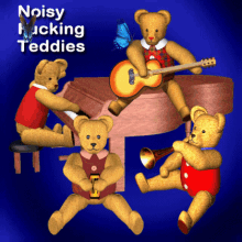 Teddy Bear Band Teddy Bear Musicans GIF