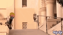 a gif of a person doing a trick on a skateboard