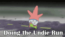 Doing The Undie Run GIF - Spongebob Squarepants Patrick Star Undie Run GIFs