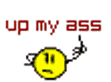 ass emoji smiley pointing up my ass