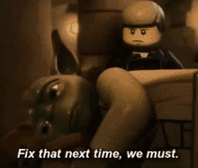 Lego Star Wars Yoda GIF - Lego Star Wars Yoda Fix That Next Time We Must GIFs