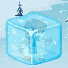 Frozen Solid Ice Cube GIF