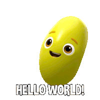 Hello World Beanie Sticker