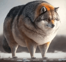 Fat Wolf Rawr GIF