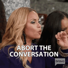 abort the conversation gizelle bryant real housewives of potomac rhop stop the conversation