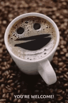 coffee smiley coffee for you youre welcome