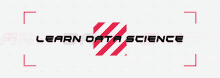 a logo for ar learn data science with a red stripe
