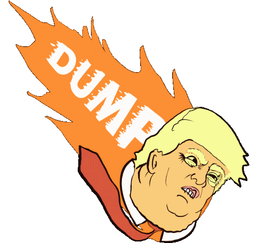 Trump Trumpster Fire Sticker - Trump Trumpster Fire 45 Stickers