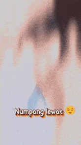 a blurry picture of a person with the words numpong lewat written on the bottom