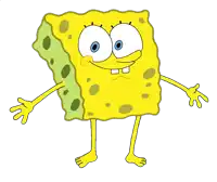 a drawing of a yellow spongebob squarepants character