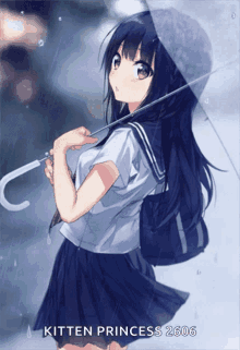 anime girl in rain~ Picture #129620338 | Blingee.com