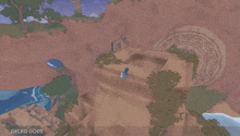 an aerial view of a desert landscape with the words gecko gods on the bottom