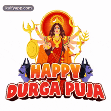 Happy Durga Pooja.Gif GIF - Happy Durga Pooja Goddessdurga Durga Devi GIFs