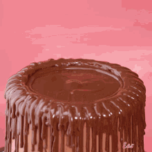 a chocolate cake with easy written on it
