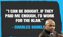 a quote from charles barkle is displayed on a piece of paper
