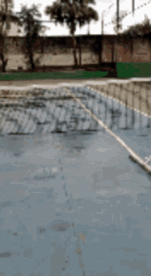 a tennis court with a few lines on it
