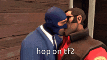 Hop On Tf2 Team Fortress 2 GIF - Hop On Tf2 Team Fortress 2 Sniper Spy Kiss GIFs