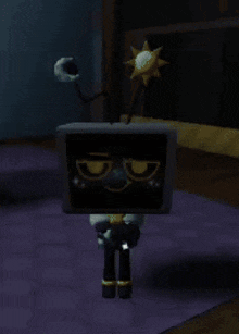 a video game character is standing next to a sign that says " testing ... testing ! "