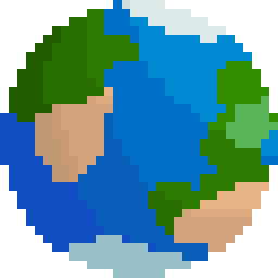 Earth Pixel Pixel Art Sticker - Earth Pixel Pixel Art Stickers