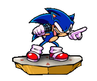 Sonic The Hedgehog Blinked Fnf Sticker - Sonic The Hedgehog Blinked Fnf Sonic'S Rhythm Rush Stickers