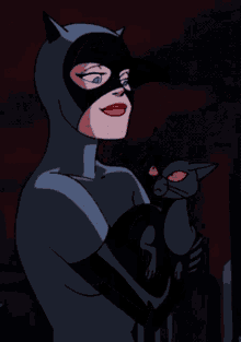 Catwoman Loves Cat GIF - Catwoman Loves Cat GIFs