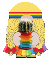 Rainbow Gnome Sticker - Rainbow Gnome Stickers