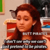 Ariana Grande Pretend To Be Pirates GIF