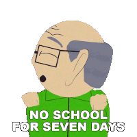 No School For Seven Days Herbert Garrison Sticker - No School For Seven Days Herbert Garrison South Park Spring Break Stickers