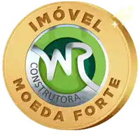 a gold coin with the words imovel construtora moeda forte on it