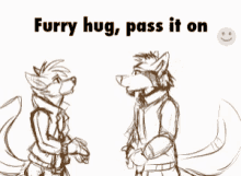 furry hugs