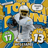 a football player named lac williams is running with a football