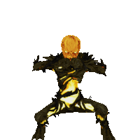 a skeleton with a pumpkin head is standing on one leg on a white background