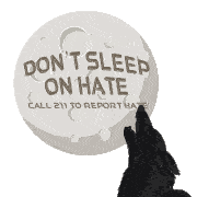 Dont Sleep On Hate Wolf Sticker
