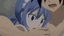 a girl and a cat with their eyes closed