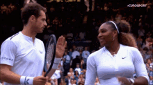 Serena Willams Andy Murray GIF - Serena Willams Andy Murray Doubles GIFs