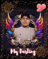 a picture of a man with the words " my darling " on it